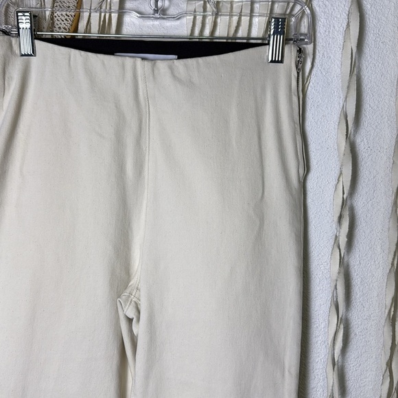 SPRWMN Cotton Denim Side Zip Flare Leg Pull On Pant in Natural Size S - Picture 2 of 7